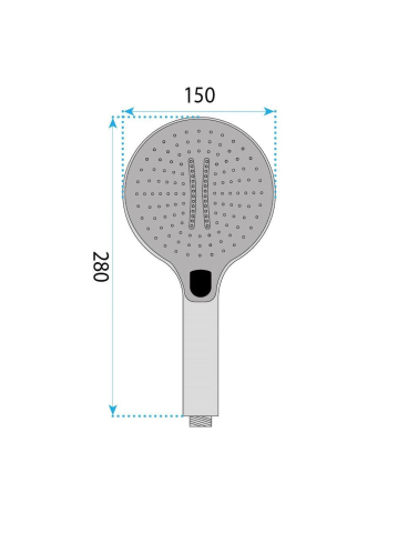Para de dus Rea JS-033 auriu periat ABS 150x280mm 4 moduri pulverizare Anti-Calc [7]