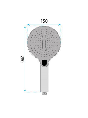 Para de dus Rea JS-033 cupru periat 150x280mm ABS 4 moduri pulverizare Anti-Calc [8]