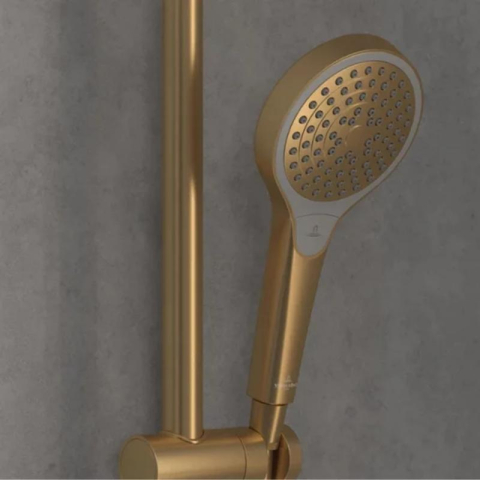 Pară de duș Villeroy&Boch, Verve, 3 jeturi, brushed gold [2]