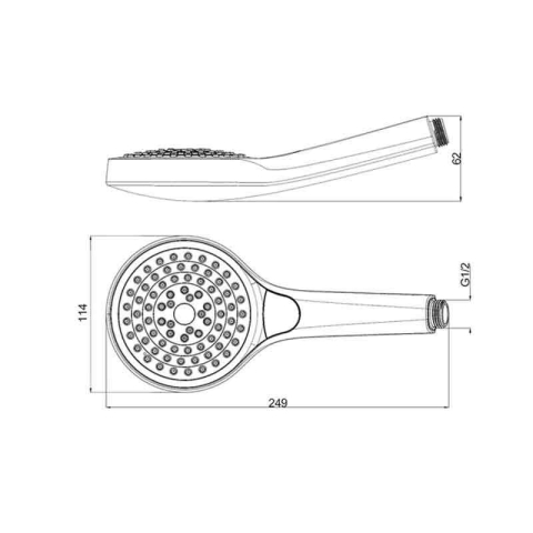 Pară de dus Villeroy&Boch, Verve, 3 jeturi, brushed nickel [3]