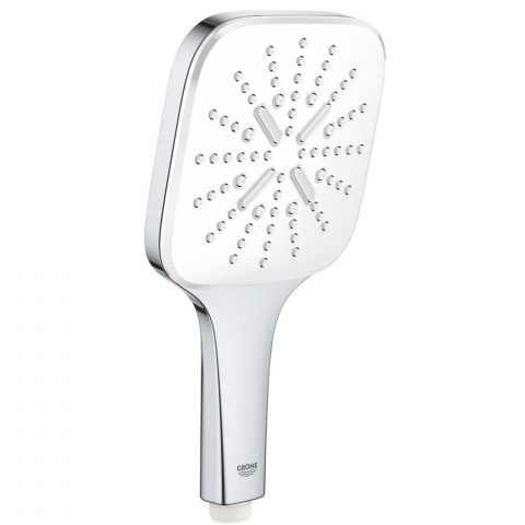 Sisteme de dus - Para dus Grohe Rainshower Eco SmartActive 130 Cube cu 3 jeturi, crom/ alb (moon white)