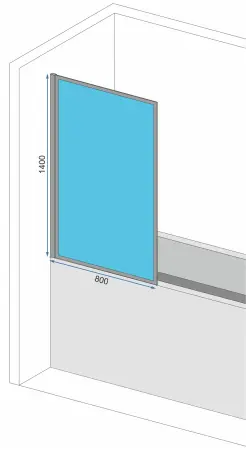 Paravan de baie Elegant Auriu Periat 80cm, Rea [6]