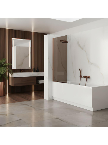 Paravan de baie Rea Elegant cupru periat 70 [8]