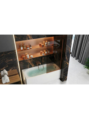 Paravan de baie Rea Elegant cupru periat 70 [5]