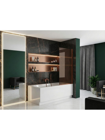 Paravan de baie Rea Elegant cupru periat 80 [8]