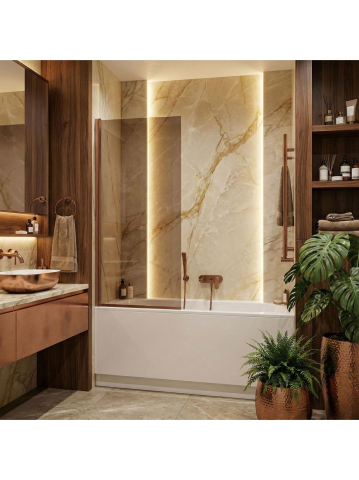 Paravan de baie Rea Elegant cupru periat 80 [1]