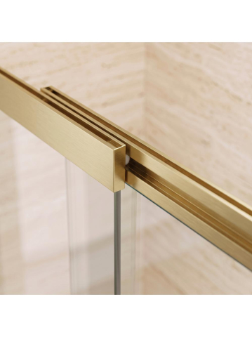 Paravan cada culisant REA Dario auriu periat 987x1400 mm sticla securizata 6mm [7]