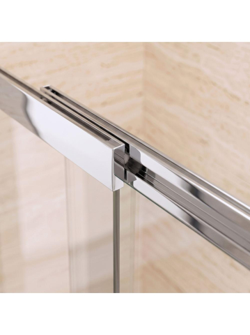Paravan cada culisant Rea Dario negru 1200x1400 mm sticla securizata 6 mm [7]