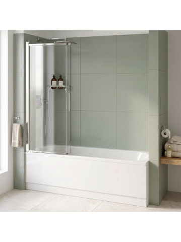 Paravan cada culisant Rea Dario negru 1200x1400 mm sticla securizata 6 mm [5]