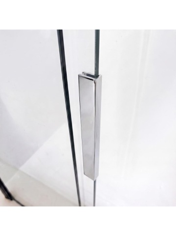 Paravan cada culisant Rea Dario negru 1200x1400 mm sticla securizata 6 mm [8]