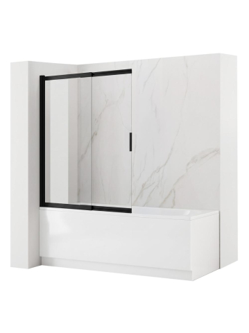 Paravan cada culisant REA Dario negru 800x1400 mm sticla securizata 6 mm [10]