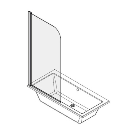 Paravan de cada, Mediterraneo, Round 1, dintr-un singur element, 80 x 140 cm, crom [2]
