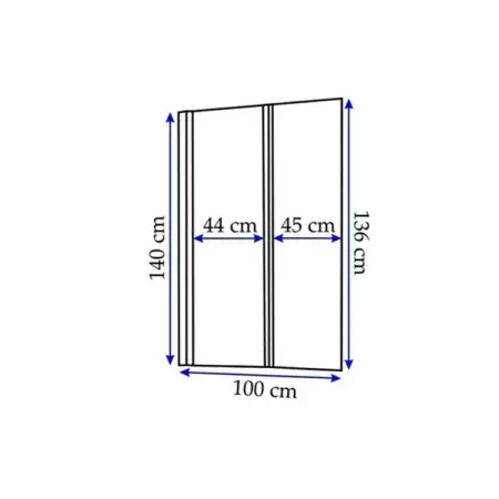 Paravan de cada pliabil Rea Agat-2 crom 100x140 cm mobil [1]