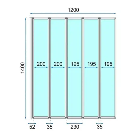 Paravan de cada pliabil Rea Idea crom 120x140 cm mobil [1]