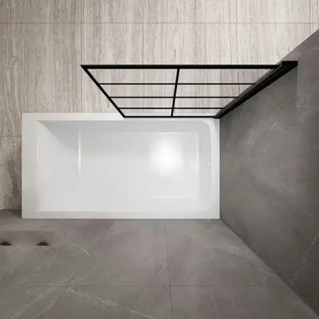 Paravan de cada Rea Lagos-1 negru 70x140 cm mobil [3]