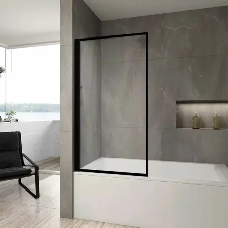 Paravan de cada Rea Lagos negru 80x140 cm mobil [4]