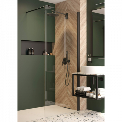 Paravan de dus Deante Kerria Plus negru mat 100x200 cm [1]