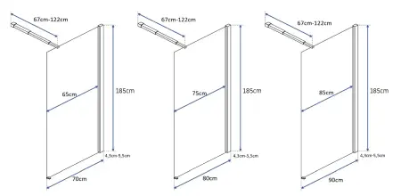 Paravan de dus Flexi Crom 120cm, Rea [3]