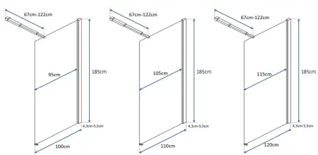 Paravan de dus Flexi Crom 120cm, Rea [5]