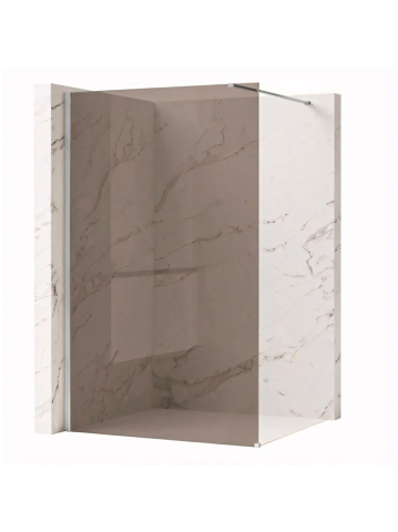 Paravan de dus - Paravan de dus fumuriu Rea Flexi Brown 100 cm crom