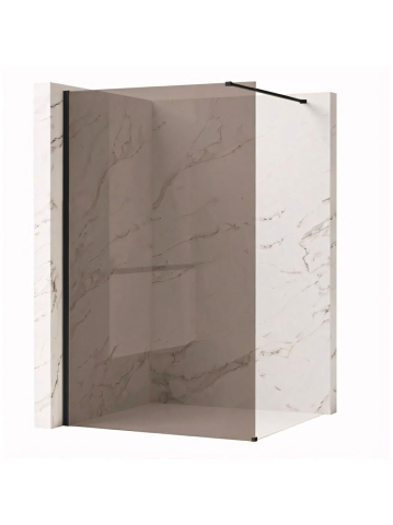 Paravan de dus fumuriu Rea Flexi Brown 90 cm negru [1]