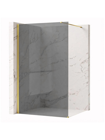 Paravan de dus fumuriu Rea Flexi Grey 100 cm auriu [8]