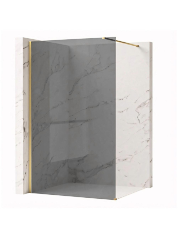 Paravan de dus - Paravan de dus fumuriu Rea Flexi Grey 110 cm auriu periat