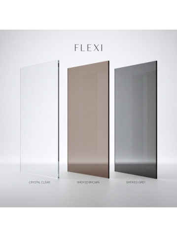 Paravan de dus fumuriu Rea Flexi Grey 120 cm cupru periat [12]