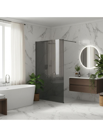 Paravan de dus fumuriu Rea Flexi Grey 120 cm Titan [3]