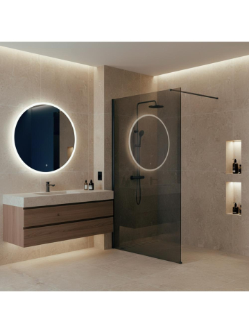 Paravan de dus fumuriu Rea Flexi Grey 120 cm Titan [1]