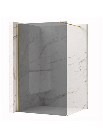 Paravan de dus - Paravan de dus fumuriu Rea Flexi Grey 140 cm auriu