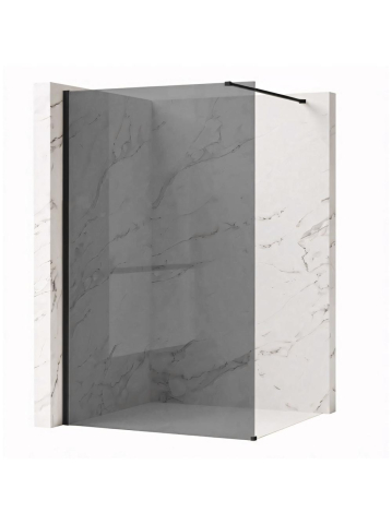 Paravan de dus - Paravan de dus fumuriu Rea Flexi Grey 140 cm negru