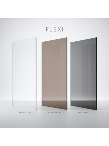 Paravan de dus fumuriu Rea Flexi Grey 80 cm auriu periat [7]