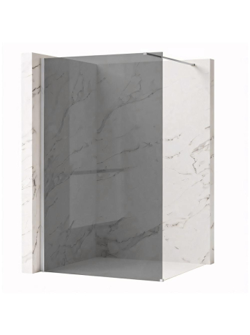 Paravan de dus - Paravan de dus fumuriu Rea Flexi Grey 80 cm crom