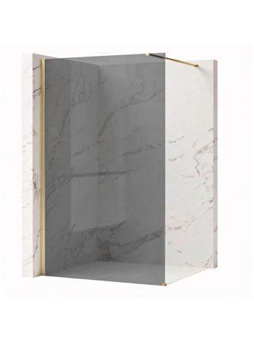 Paravan de dus fumuriu Rea Flexi Grey 90 cm auriu periat [9]