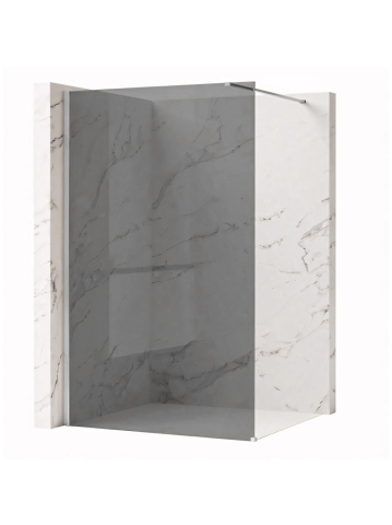 Paravan de dus - Paravan de dus fumuriu Rea Flexi Grey 90 cm crom