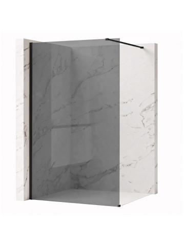 Paravan de dus fumuriu Rea Flexi Grey 90 cm negru [9]