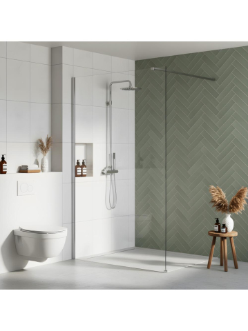 Paravan de dus Rea Flexi 140 cm crom  [1]