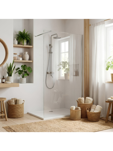 Paravan de dus Rea Flexi 70 cm crom  [1]