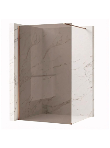 Paravan de dus Rea Flexi Brown 110 cm cupru periat [1]