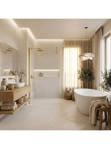 Paravan de dus Rea Flexi Transparent 120 cm auriu [3]