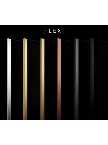 Paravan de dus Rea Flexi Transparent 120 cm auriu periat [7]