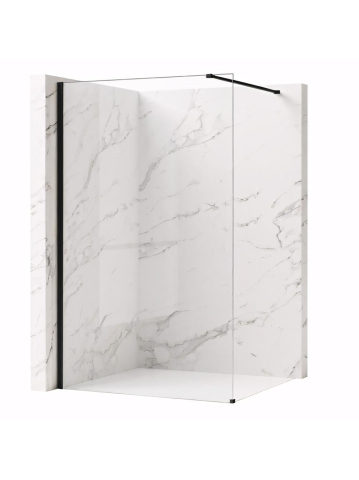 Paravan de dus Rea Flexi Transparent 120 cm negru [8]
