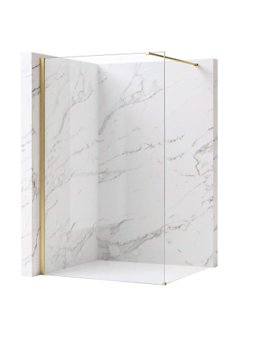 Paravan de dus Rea Flexi Transparent 90 cm auriu periat [1]