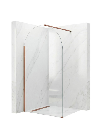 Paravan de dus Walk-in Rea Heaven cupru periat 100 cm sticla transparenta 8mm [8]