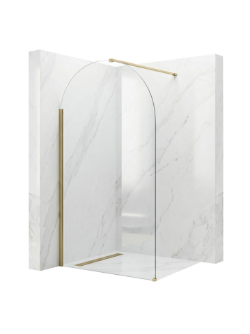Paravan dus Walk-in Rea Heaven 110 cm auriu periat sticla transparenta 8mm [9]