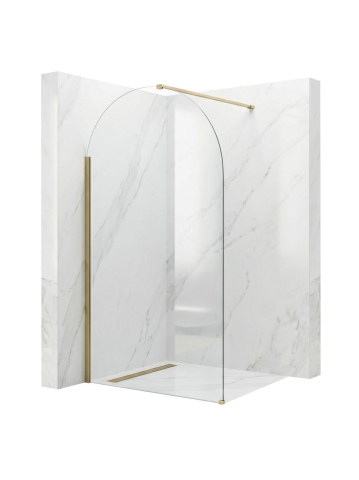 Paravan dus Rea Heaven auriu periat 120 cm Walk-in sticla transparenta 8mm [10]