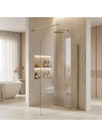 Paravan de dus Rea Heaven 90 cm auriu periat [2]
