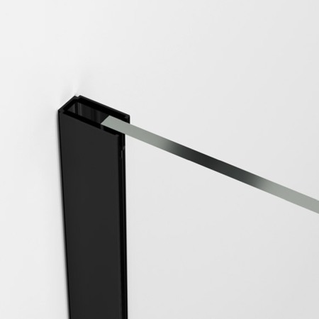 Paravan de dus SanSwiss, Easy, 140 x 200 cm, profilul negru mat [4]