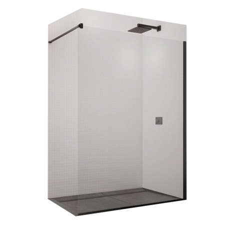 Cabine dus - Paravan de dus SanSwiss, Easy, 140 x 200 cm, profilul negru mat